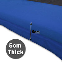 Self Inflating Mattress Sleeping Pad Mat Air Bed Camping Camp Hiking Joinable - blue