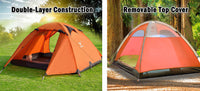 2 Person Portable Outdoor Lightweight Cycling Hiking Backpacking Camping Waterproof Tent - Orange