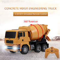 1/18 RC Engineering Construction Concrete Cement Mixer Truck Remote Control Toy Kids Gift