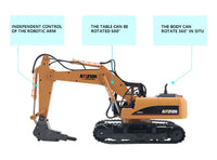 1/14 16CH RC Broken Drill Drilling Excavator Construction Vehicle Toy Gift