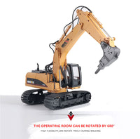 1/14 16CH RC Broken Drill Drilling Excavator Construction Vehicle Toy Gift