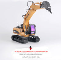 1/14 16CH RC Broken Drill Drilling Excavator Construction Vehicle Toy Gift