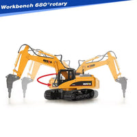 1/14 16CH RC Broken Drill Drilling Excavator Construction Vehicle Toy Gift