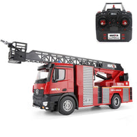 1:14 RC Fire Truck Extensible Ladder Toy Car Water Gun Construction Light Sound Gift