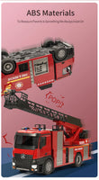 1:14 RC Fire Truck Extensible Ladder Toy Car Water Gun Construction Light Sound Gift