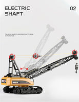 RC CRANE 1:14 2.4Ghz Construction Tower Excavator Truck Toy Kids Boys Gift