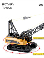 RC CRANE 1:14 2.4Ghz Construction Tower Excavator Truck Toy Kids Boys Gift