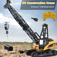 RC CRANE 1:14 2.4Ghz Construction Tower Excavator Truck Toy Kids Boys Gift