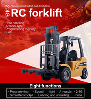 1/10 RC 8CH ForkLift Excavator Industrial Construction Engineering Vehicle Truck Kids Adult Toys alloy