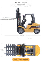 1/10 RC 8CH ForkLift Excavator Industrial Construction Engineering Vehicle Truck Kids Adult Toys alloy