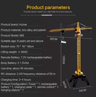 1/14 12CH RC Alloy Tower Crane Engineering Construction Vehicle Toy Kids Car