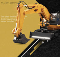 HUINA 1/16 11CH RC Alloy Excavator Construction Engineering Digger Vehicle Toy