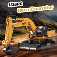 HUINA 1/16 11CH RC Alloy Excavator Construction Engineering Digger Vehicle Toy