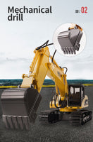 1/14 15CH RC Alloy Excavator Construction Engineering Vehicle Digger Toy Gift