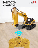 1/14 15CH RC Alloy Excavator Construction Engineering Vehicle Digger Toy Gift