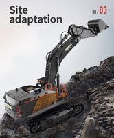 1/14 22CH RC Alloy Excavator Construction Engineering Vehicle Toy Gift