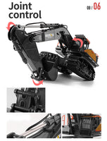 1/14 22CH RC Alloy Excavator Construction Engineering Vehicle Toy Gift