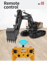 1/14 22CH RC Alloy Excavator Construction Engineering Vehicle Toy Gift