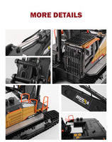 1/14 22CH RC Alloy Excavator Construction Engineering Vehicle Toy Gift