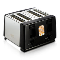 4 Slice Toaster Efficient Easy to Clean with Removable Crumb Tray Wide Slot Design