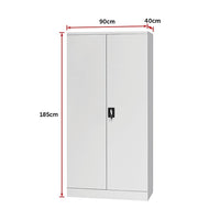 Two-Door Shelf Office Gym Filing Storage Locker Cabinet Safe