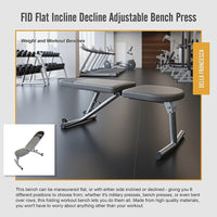 FID Flat Incline Decline Adjustable Bench Press