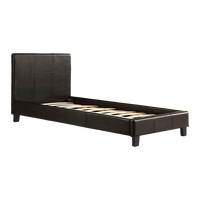 Single PU Leather Bed Frame Black