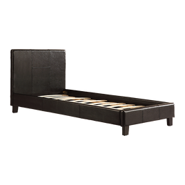 Single PU Leather Bed Frame Black
