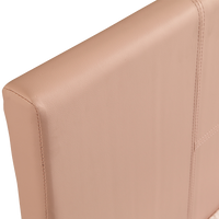 Single PU Leather Bed Frame Pink