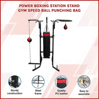 Power Boxing Station Stand Gym Speed Ball Punching Bag