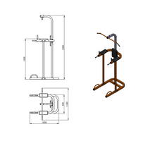 AB Power Tower Dip Chin Push Up Home Gym MultiStation