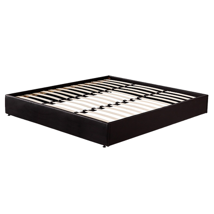 PU Leather King Bed Ensemble Frame