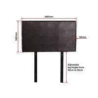 PU Leather Single Bed Headboard Bedhead - Brown