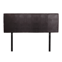 PU Leather Queen Bed Headboard Bedhead - Brown