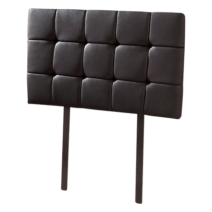 PU Leather Single Bed Deluxe Headboard Bedhead - Black