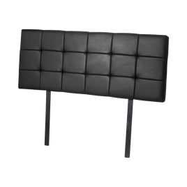 PU Leather Double Bed Deluxe Headboard Bedhead - Black