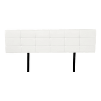 PU Leather King Bed Deluxe Headboard Bedhead - White