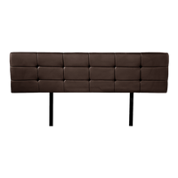 PU Leather King Bed Deluxe Headboard Bedhead - Brown