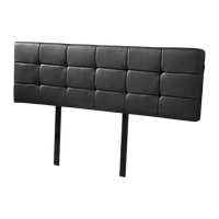 PU Leather King Bed Deluxe Headboard Bedhead - Black