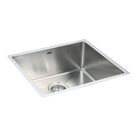 490x440mm Handmade Stainless Steel Undermount / Topmount Kitchen Laundry Sink with Waste