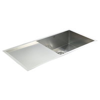 960x450mm Handmade Stainless Steel Undermount / Topmount Kitchen Sink with Waste