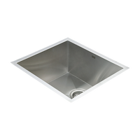 510x450mm Handmade Stainless Steel Undermount / Topmount Kitchen Laundry Sink with Waste