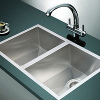 770x450mm Handmade Stainless Steel Undermount / Topmount Kitchen Sink with Waste