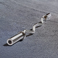 120cm Chrome Olympic EZ Curl Bar – Weightlifting Barbell for Home Gym Training