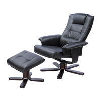 PU Leather Massage Chair Recliner Ottoman Lounge Remote