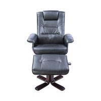 PU Leather Massage Chair Recliner Ottoman Lounge Remote