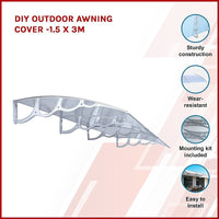 DIY Outdoor Awning Cover -1.5 x 3m