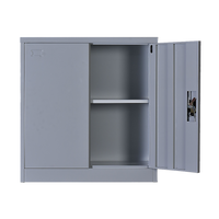 Two-Door Shelf Office Gym Filing Storage Locker Cabinet Safe