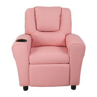 PU Leather Kids Recliner with Drink Holder