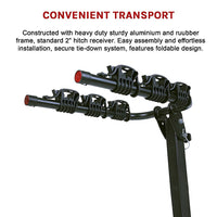 3 Bicycle Rack Hitch Mount Bike Carrier for Car and SUV Tow Bar